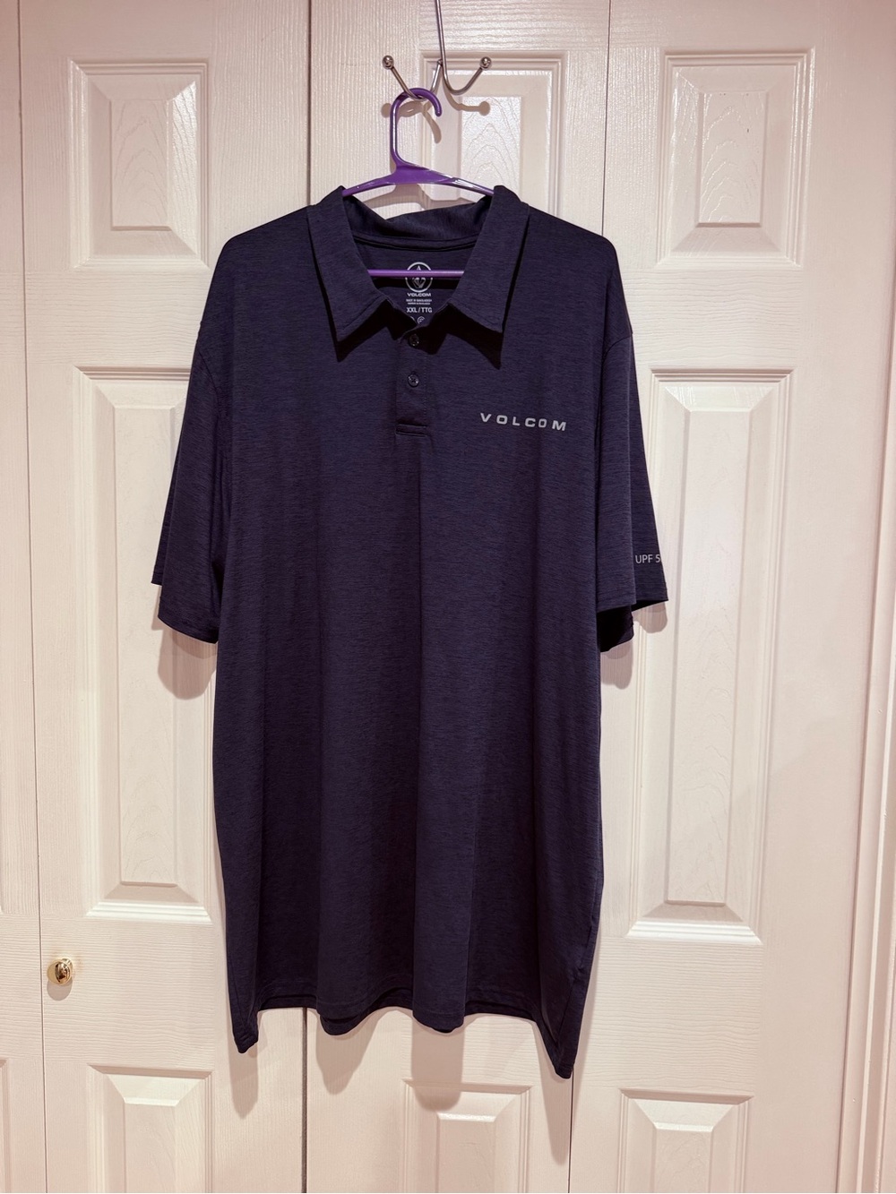 Volcom Men's Navy Polo Shirt with Logo
